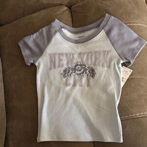 Carter's Kids New York City Floral Tee - White and Purple